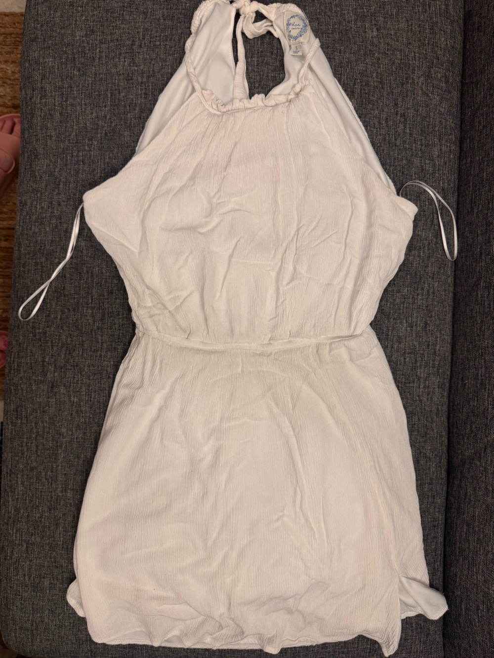 White halter dress